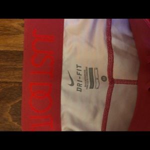 Nike Pants - Nike cropped leggings orange and red striped sz M Nike Pants - Nike cropped leggings orange and red striped sz M